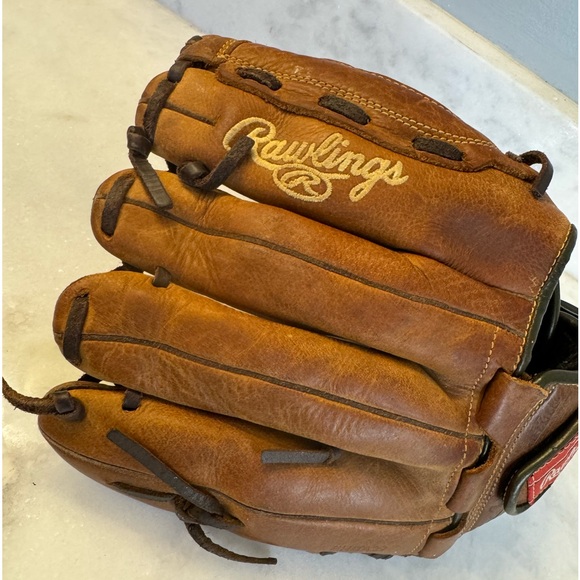 Rawlings P12BF 12” Right Hand Throw RHT Baseball Glove Brown Gently Used - Picture 3 of 13